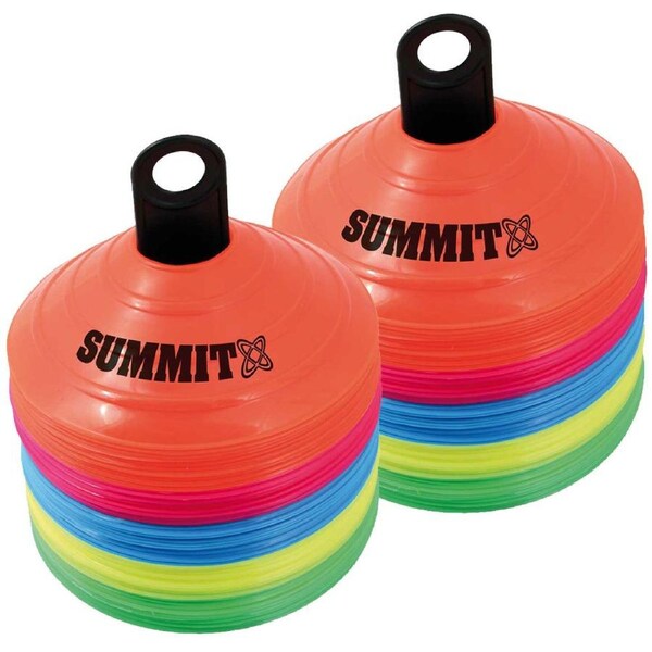 Summit 100PK Marker Sports Cones for Soccer Football Fitness Crossfit Training