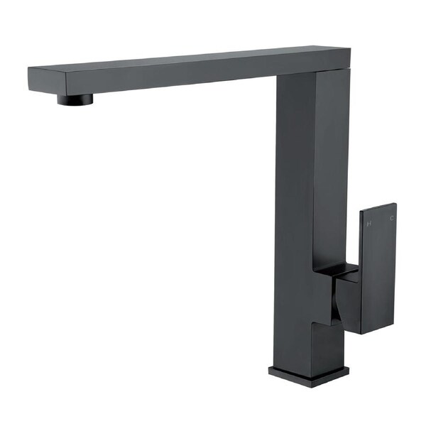 ACA Luxury Electroplated Black Swivel Spout Kitchen Mixer Tap Basin Faucet