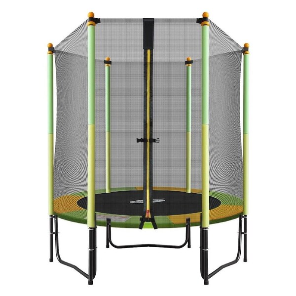 Genki 55 inch Round Outdoor Indoor Mini Trampoline with Safety Enclosure 80KG