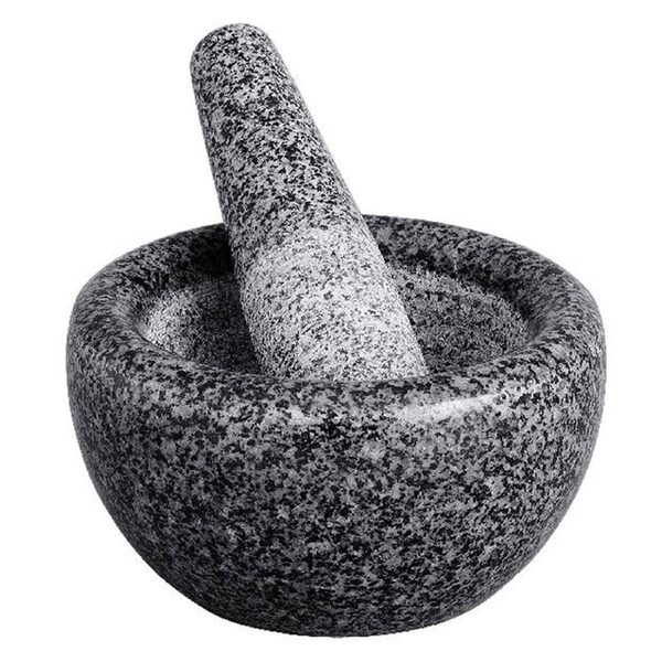 Avanti Black 18cm Granite Mini Mortar Pestle/Grinder/Mill/Herbs/Spices/Grain/Nut