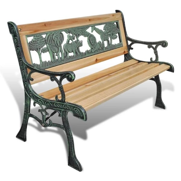 Children Garden Bench 84 cm Wood vidaXL