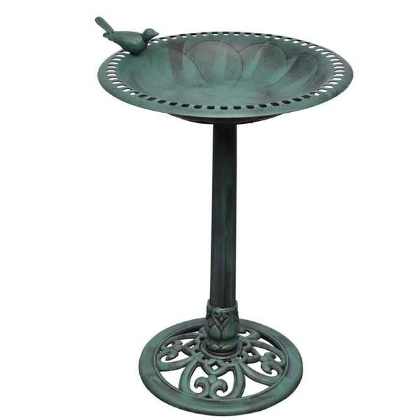 Bird Bath with Decorative Bird vidaXL