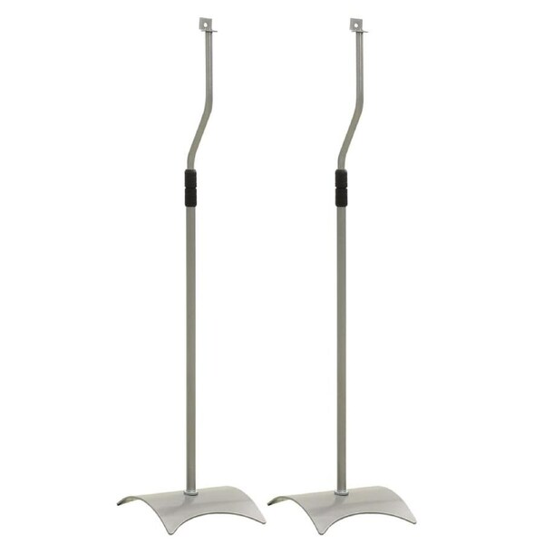 Universal Speaker Stand Silver 2 pcs vidaXL