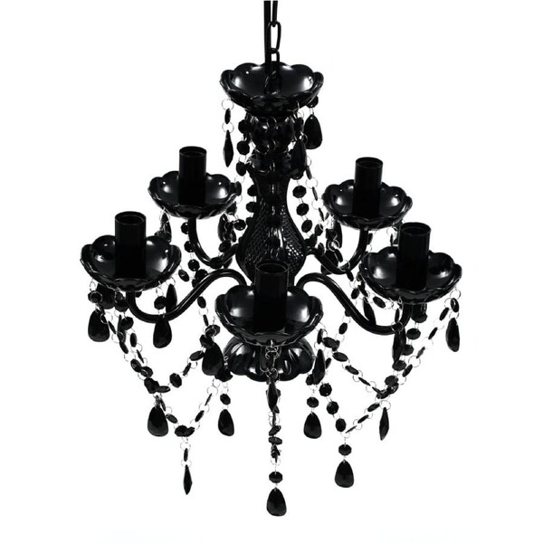 BLACK Crystal Light 5 Bulb vidaXL