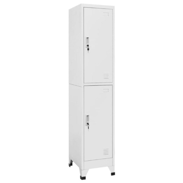 Locker Cabinet with 2 Compartments 38x45x180 cm vidaXL