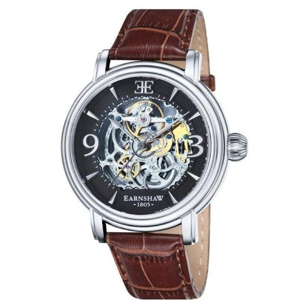 Earnshaw Longcase Men's Automatic Leather Watch - ES-8011-02