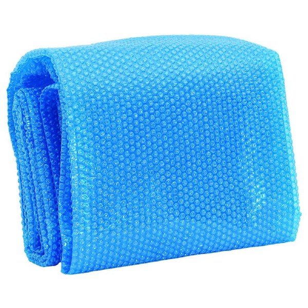 Floating Round PE Solar Pool Film 381 cm Blue vidaXL