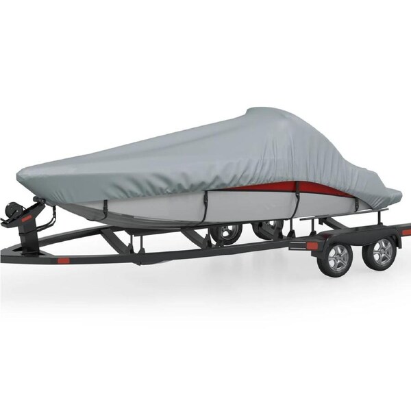 Boat Cover Grey Length 427-488 cm Width 173 cm vidaXL