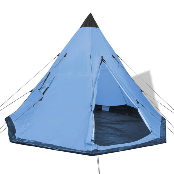 4-person Tent Blue vidaXL