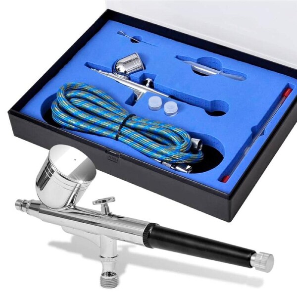 Airbrush Set 0.2 / 0.3 / 0.5 mm Nozzles vidaXL