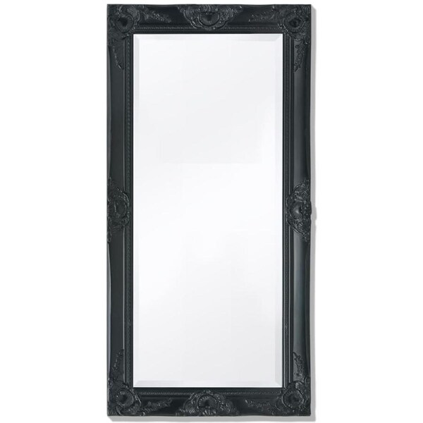 Wall Mirror Baroque Style 100x50 cm Black vidaXL