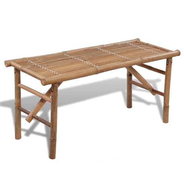 Folding Garden Bench 118 cm Bamboo vidaXL