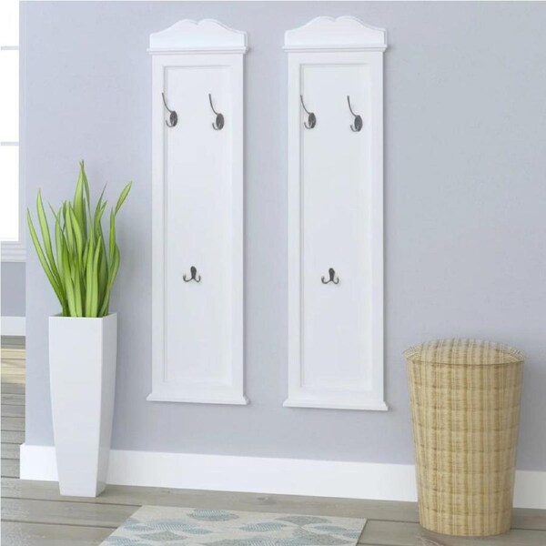 Coat Racks 2 pcs White vidaXL