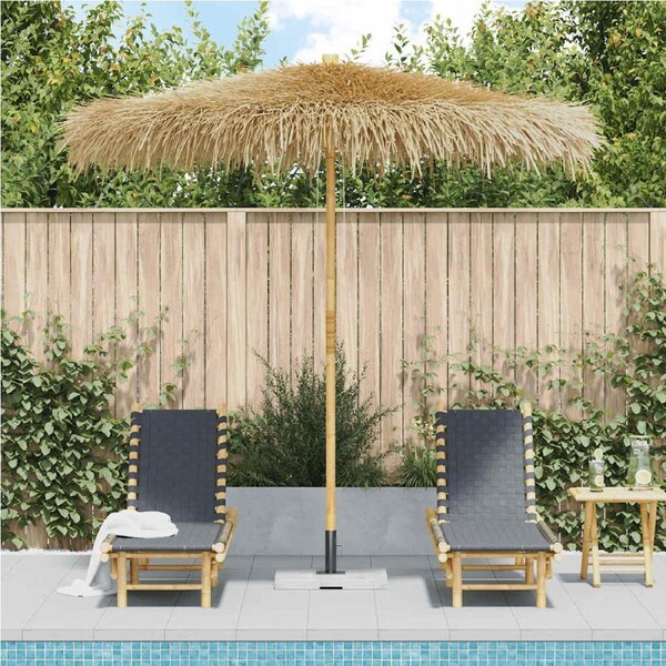Bamboo Garden Parasol with Banana Leaf Roof 210 cm vidaXL