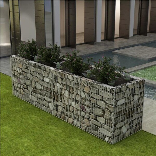 Gabion Raised Bed Steel 360x90x100 cm vidaXL