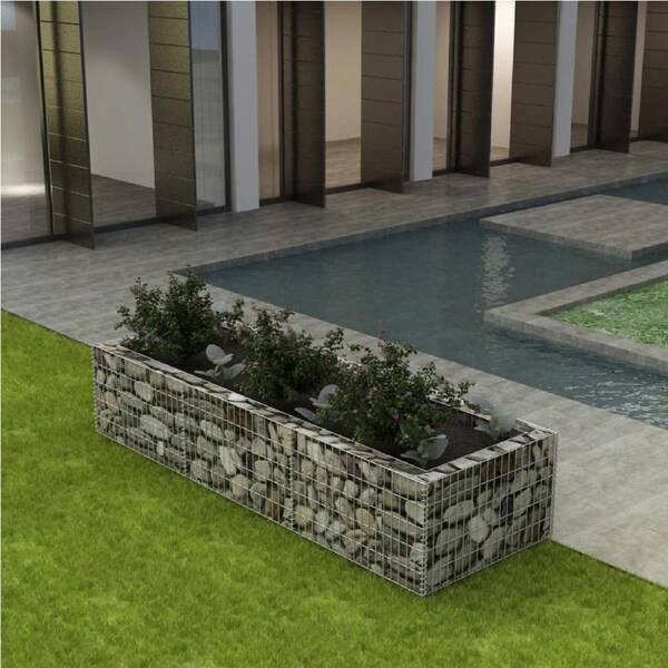 Gabion Raised Bed Steel 270x90x50 cm vidaXL