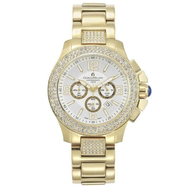 Giorgio Milano Gold Steel with Swarovski Crystals Chronograph Unisex Watch - 839SG02