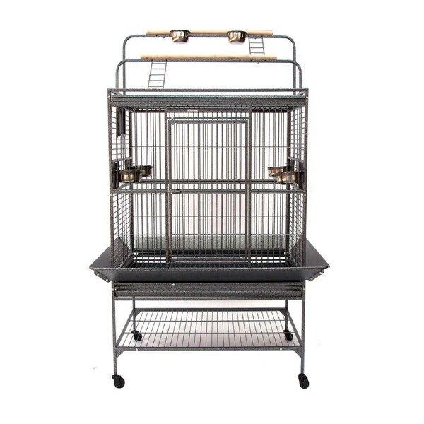 Flyline Grey Palace Play Top Bird Cage Parrot Aviary Large