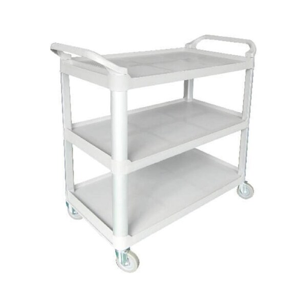 Caterrax Utility Trolley Grey Plastic 3 Shelves 1020x500x960mm