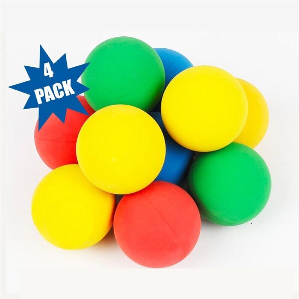 High Bounce Rubber Hand Balls&nbsp;Assorted Colours 4 Pack