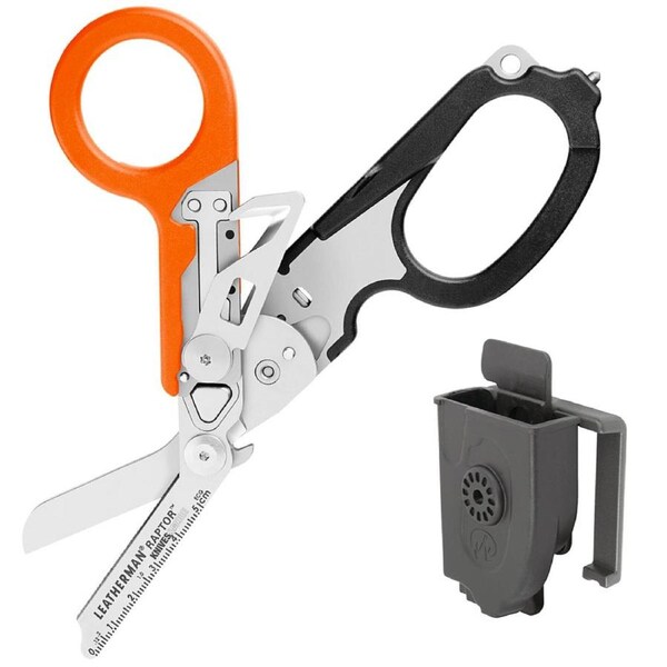 LEATHERMAN RAPTOR MULTI-TOOL FOLDING SHEARS & HOLSTER MEDICAL EMERGENCY - ORANGE