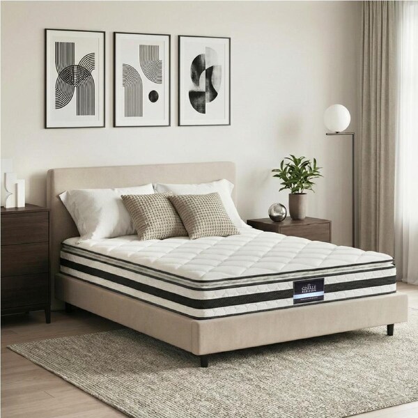 Giselle Mattress Pillow Top Mattresses King 21cm Medium Firm Bed