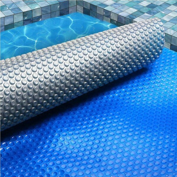 8x4.2m Aqua Buddy Pool Cover 400 Micron Swimming Pool Solar Blanket Blue Silver