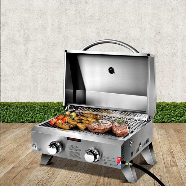 2 Burners Grillz Gas BBQ Grill Portable