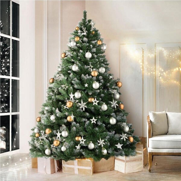 2.1m Christmas Tree Jingle Jollys Snowy Xmas Tree Decoration 905 Tips