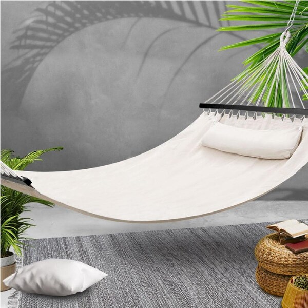 Gardeon Hammock Bed Outdoor Camping Portable Hanging Chair 2 Person Piillow