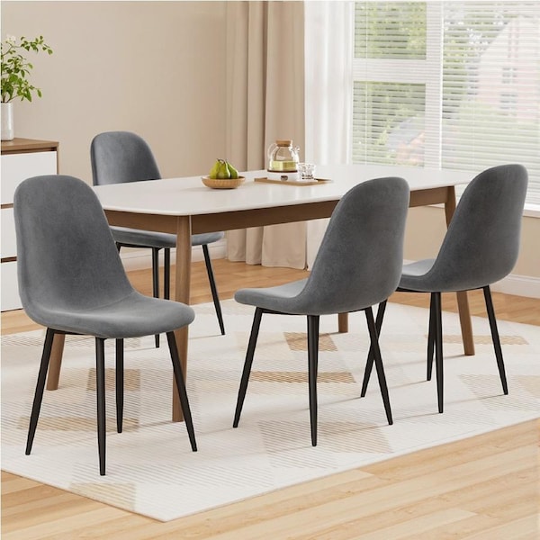 1 Set of 4 Artiss Dining Chairs Grey