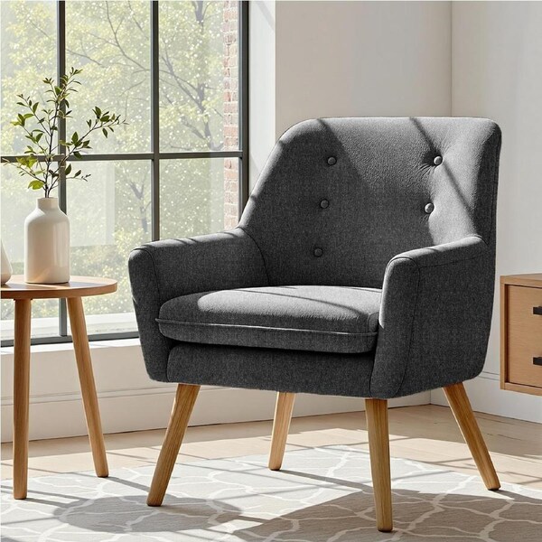 Artiss Armchair Lounge Chair Accent Tub Chair Charcoal ANNE