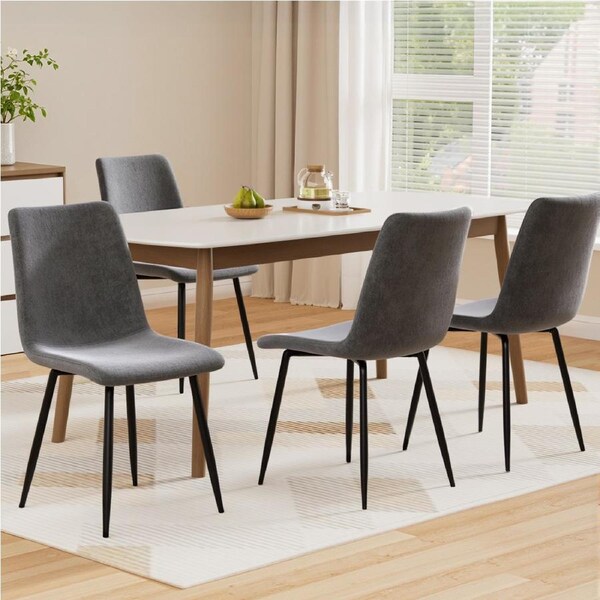 1 Set of 4 Artiss Dining Chairs Grey