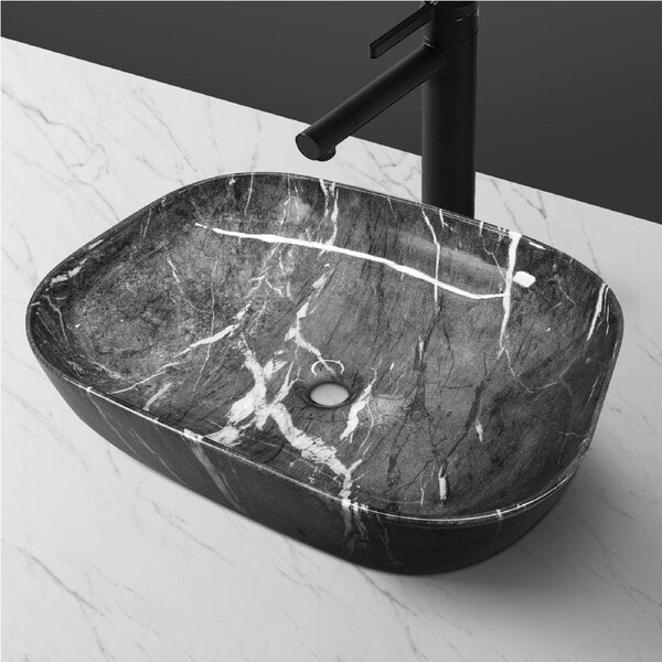 ACA 485*395*145mm Bathroom Rectangle Above Counter Ceramic Wash Basin