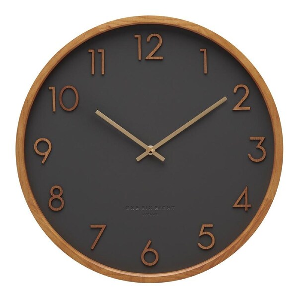 SCARLETT Charcoal 35cm Silent Wall Clock