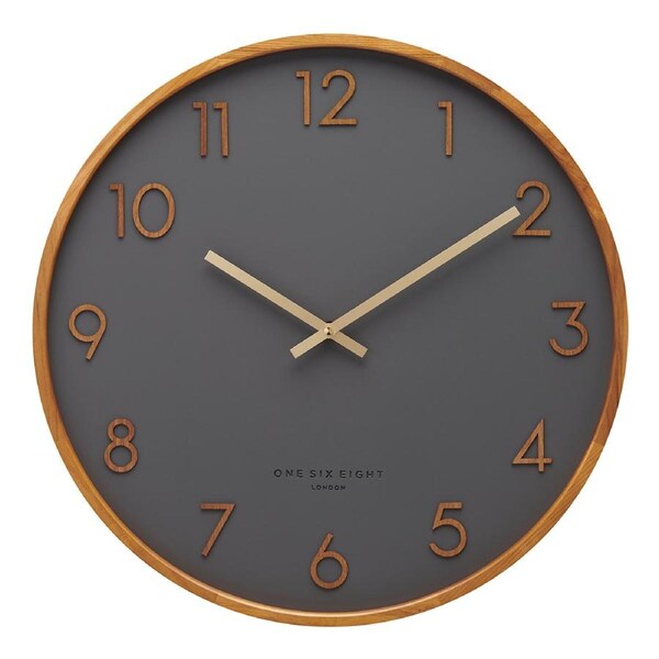SCARLETT Charcoal 50cm Wall Clock