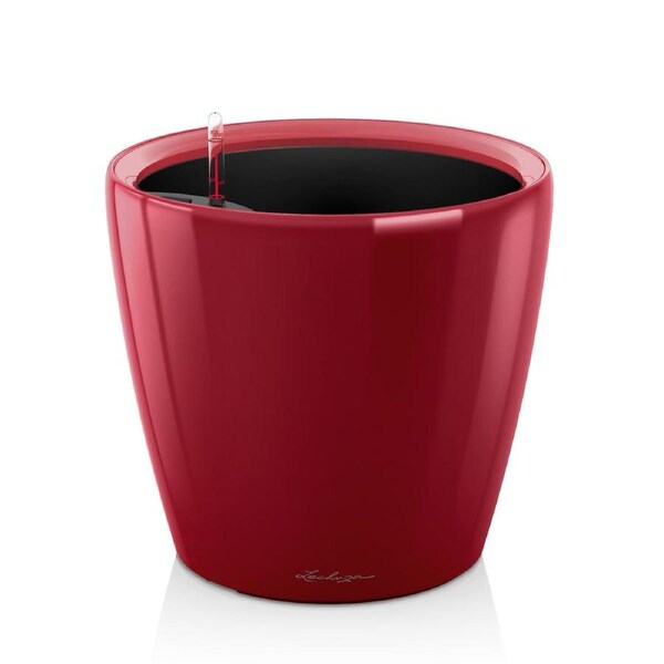 LECHUZA CLASSICO LS 21 PLANTER POT (HIGH GLOSS SCARLET RED)
