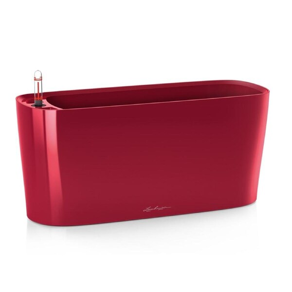LECHUZA DELTA 20 PLANTER POT (HIGH GLOSS SCARLET RED)