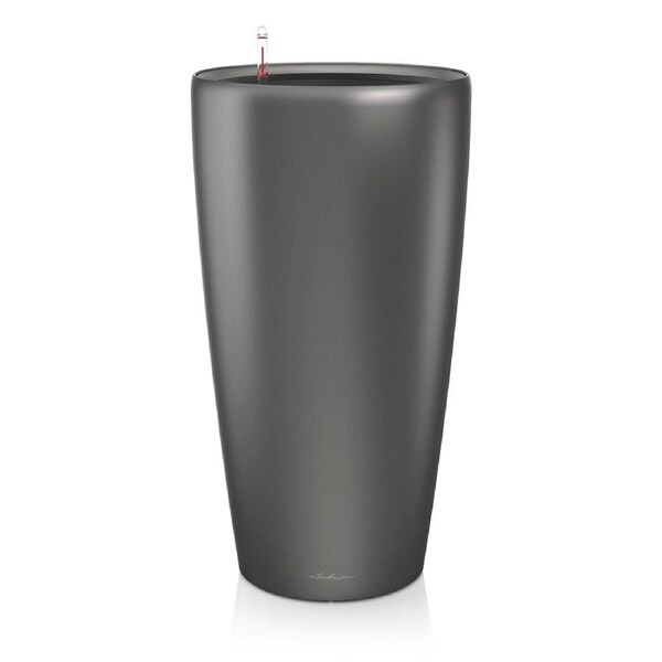 LECHUZA RONDO 40 PLANTER POT (Metallic Charcoal)