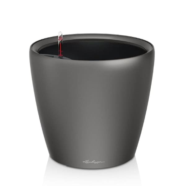 LECHUZA CLASSICO LS 35 PLANTER POT (METALLIC CHARCOAL)