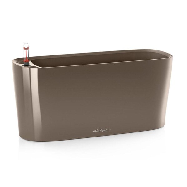 LECHUZA DELTA 20 PLANTER POT (HIGH GLOSS TAUPE)