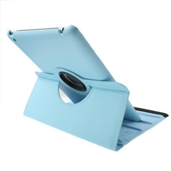 For iPad 2/3/4 Case, Rotatable Leather Durable Shielding Cover,Baby Blue