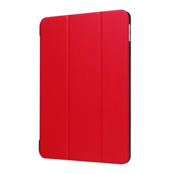 For iPad 2018,2017 9.7in Case,Stylish Karst Textured 3-fold Leather Cover,Red