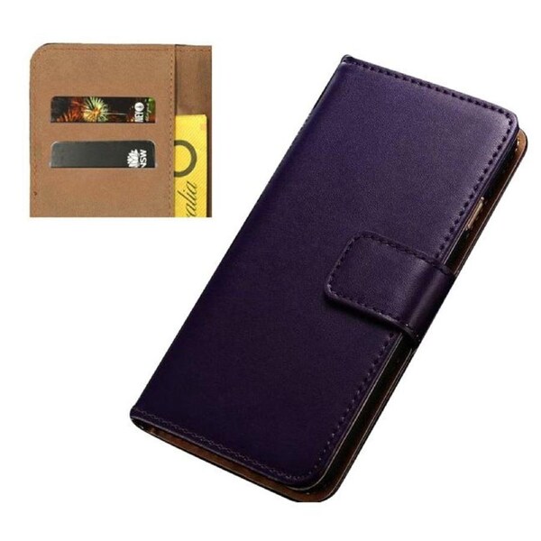 For iPhone 5C Wallet Case,Stylish Slim High-Quality Leather Cover,Purple
