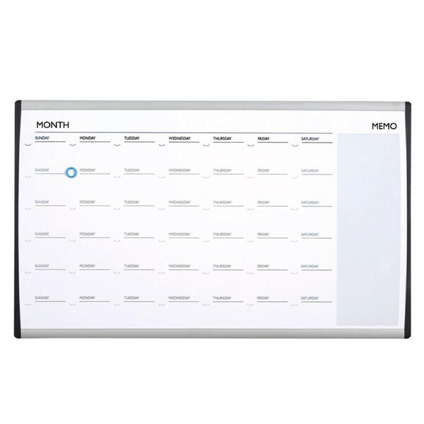 Quartet 76x46cm ARC Cubicle Magnetic Whiteboard Weekly Planner Calendar w/ Pen