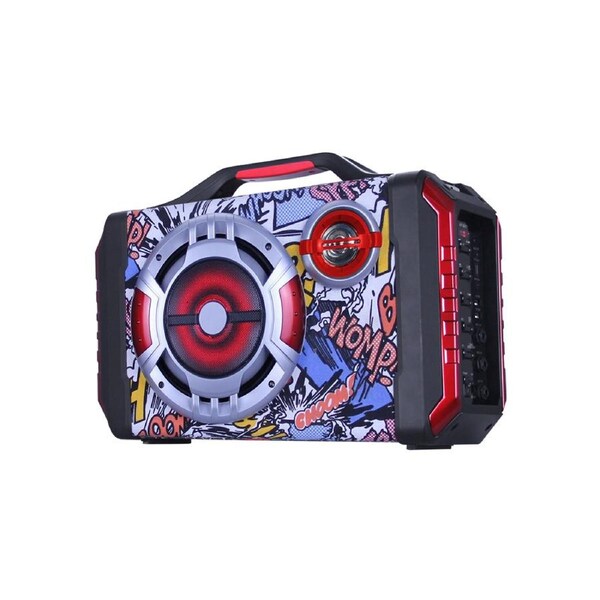 TODO Bluetooth Rechargeable karaoke PA Portable Speaker System Boom Box Dual USB DJ Pa Led Light kit