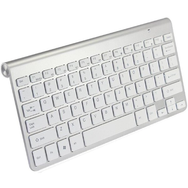 TODO 2.4Ghz Wireless Keyboard Nano Usb Receiver Mac Windows Android - Silver White
