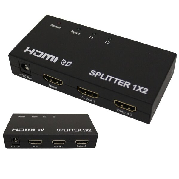 1 To 2 Hdmi Splitter Digital Amplifier Full Hd V1.3+ 1080P 1X2 (1 In / 2 Output)