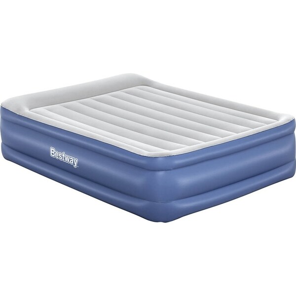 56cm Bestway Air Mattress Queen Inflatable Bed Airbed Blue