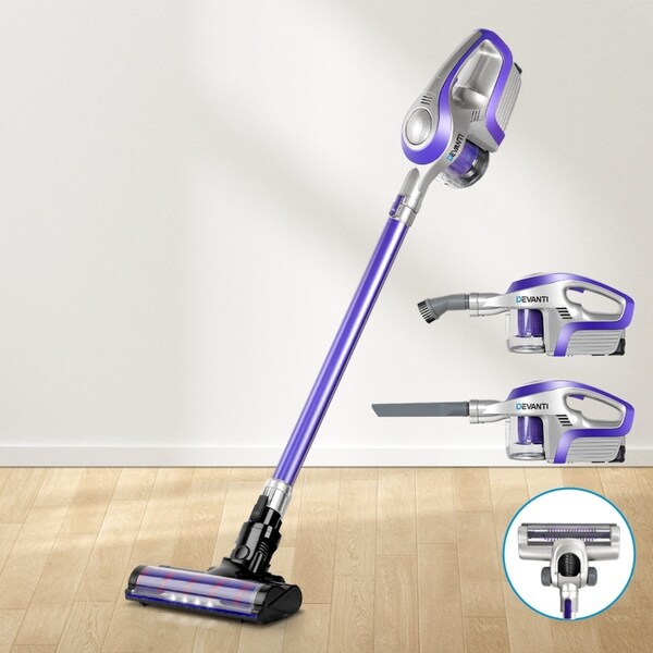 150W Devanti Stick Vacuum Cleaner Handheld Corded Purple